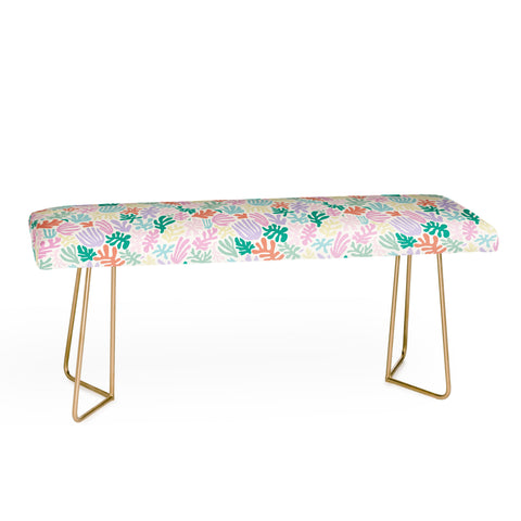 Avenie Matisse Inspired Shapes Pastel Bench
