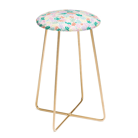 Avenie Matisse Inspired Shapes Pastel Counter Stool