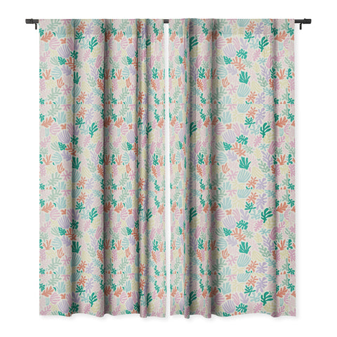 Avenie Matisse Inspired Shapes Pastel Blackout Window Curtain