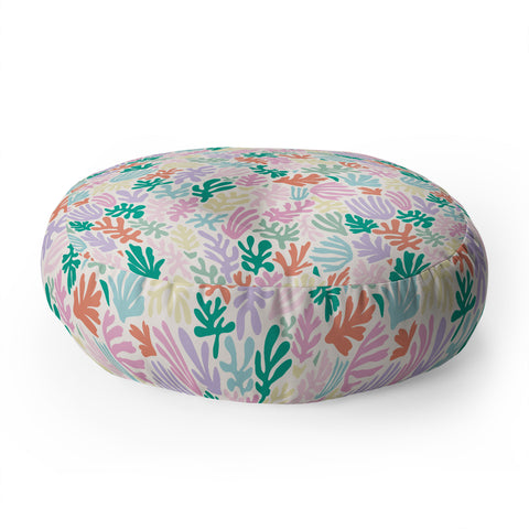 Avenie Matisse Inspired Shapes Pastel Floor Pillow Round