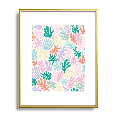 Avenie Matisse Inspired Shapes Pastel Metal Framed Art Print
