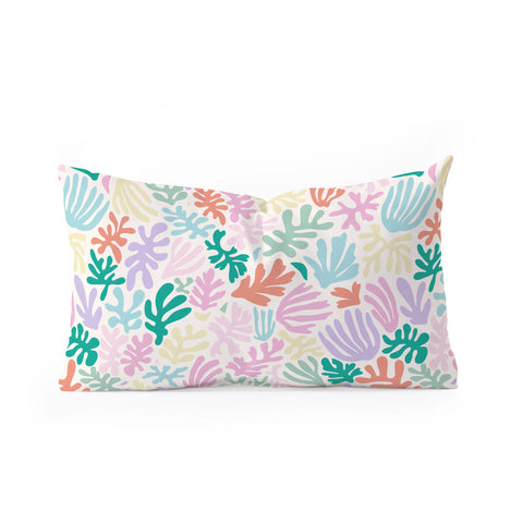 Avenie Matisse Inspired Shapes Pastel Oblong Throw Pillow