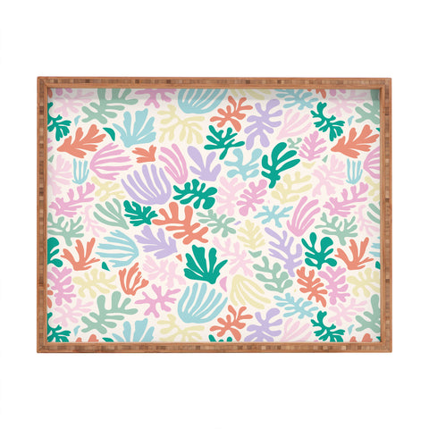 Avenie Matisse Inspired Shapes Pastel Rectangular Tray