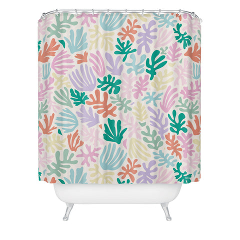 Avenie Matisse Inspired Shapes Pastel Shower Curtain