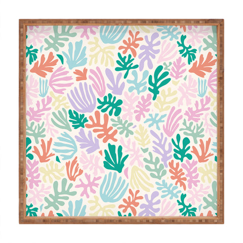 Avenie Matisse Inspired Shapes Pastel Square Tray