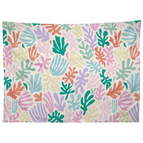 Avenie Matisse Inspired Shapes Pastel Tapestry