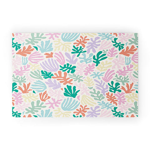 Avenie Matisse Inspired Shapes Pastel Welcome Mat