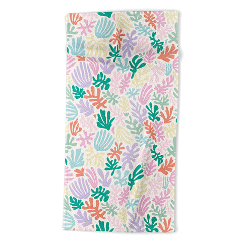 Avenie Matisse Inspired Shapes Pastel Beach Towel