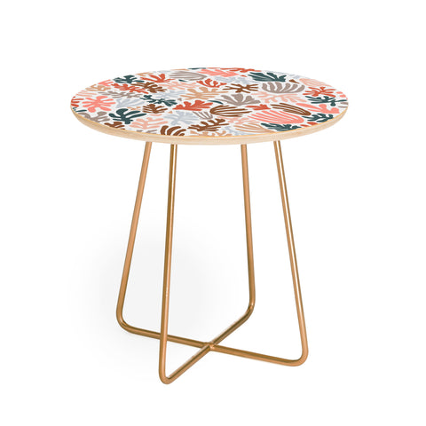 Avenie Matisse Inspired Shapes Round Side Table