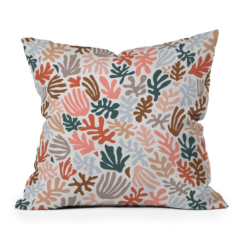 Avenie Matisse Inspired Shapes Outdoor Throw Pillow
