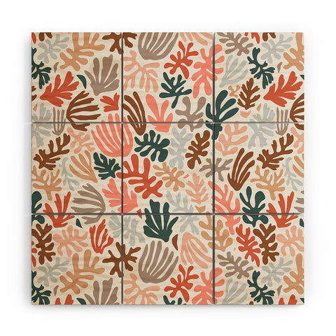 Avenie Matisse Inspired Shapes Wood Wall Mural