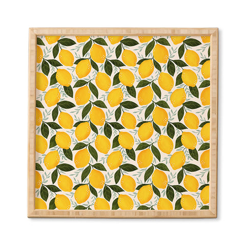 Avenie Mediterranean Summer Lemons Framed Wall Art
