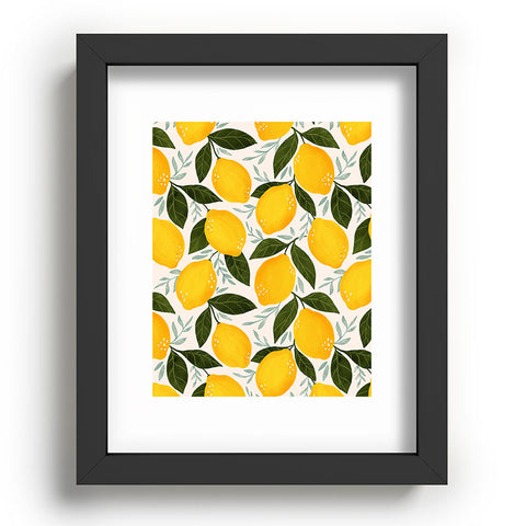 Avenie Mediterranean Summer Lemons Recessed Framing Rectangle
