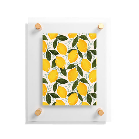 Avenie Mediterranean Summer Lemons Floating Acrylic Print