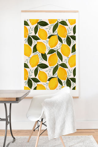 Avenie Mediterranean Summer Lemons Art Print And Hanger