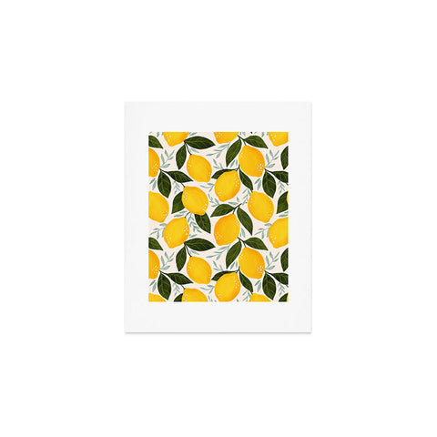 Avenie Mediterranean Summer Lemons Art Print