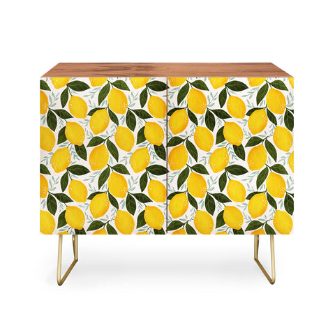 Avenie Mediterranean Summer Lemons Credenza