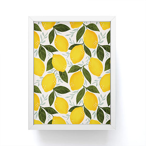 Avenie Mediterranean Summer Lemons Framed Mini Art Print