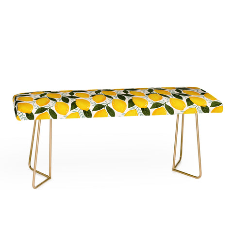 Avenie Mediterranean Summer Lemons I Bench