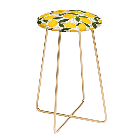 Avenie Mediterranean Summer Lemons I Counter Stool