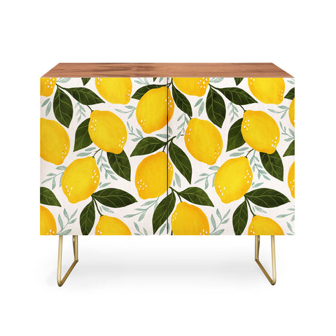 Avenie Mediterranean Summer Lemons I Credenza