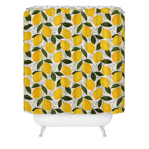 Avenie Mediterranean Summer Lemons I Shower Curtain