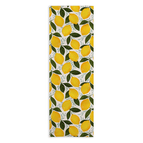 Avenie Mediterranean Summer Lemons I Yoga Towel