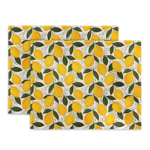 Avenie Mediterranean Summer Lemons I Placemat