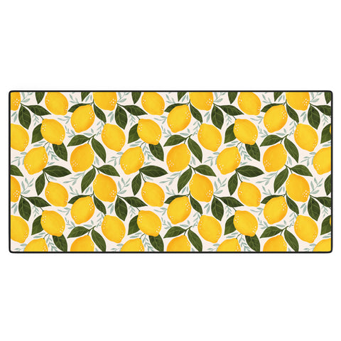 Avenie Mediterranean Summer Lemons I Desk Mat
