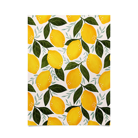 Avenie Mediterranean Summer Lemons Poster