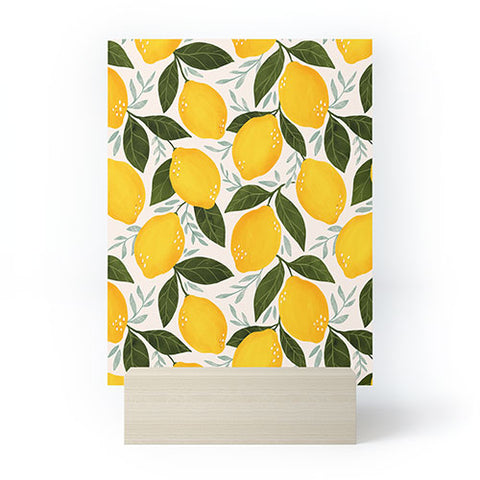 Avenie Mediterranean Summer Lemons Mini Art Print