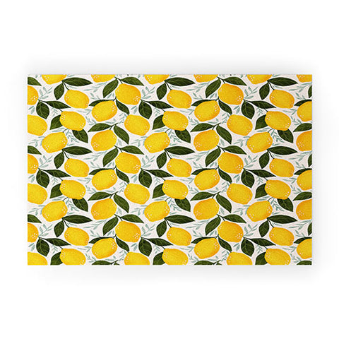 Avenie Mediterranean Summer Lemons Welcome Mat
