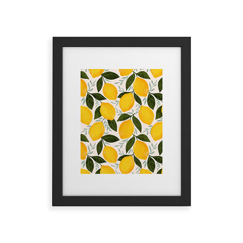 Avenie Mediterranean Summer Lemons Framed Art Print