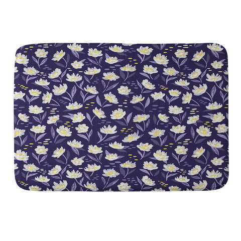 Avenie Midnight Desert Blooms Memory Foam Bath Mat