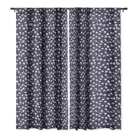 Avenie Midnight Desert Blooms Blackout Window Curtain