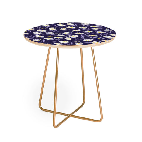 Avenie Midnight Desert Blooms Round Side Table