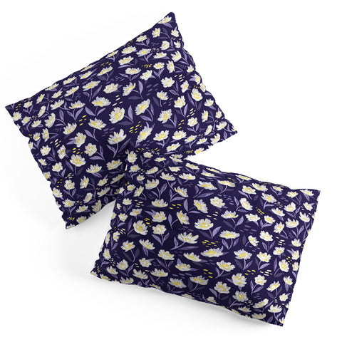 Avenie Midnight Desert Blooms Pillow Shams