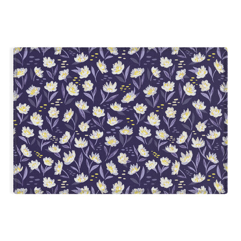 Avenie Midnight Desert Blooms Outdoor Rug