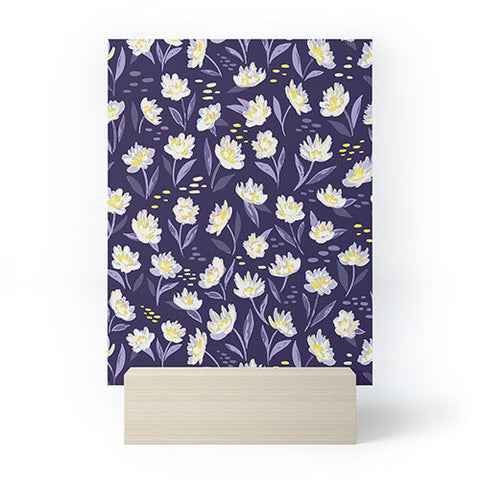 Avenie Midnight Desert Blooms Mini Art Print