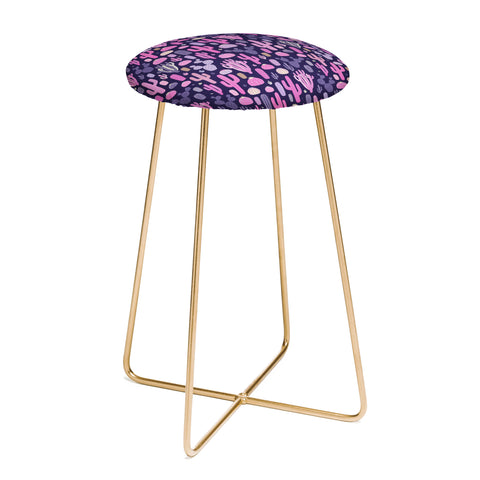 Avenie Midnight Desert Cacti Counter Stool