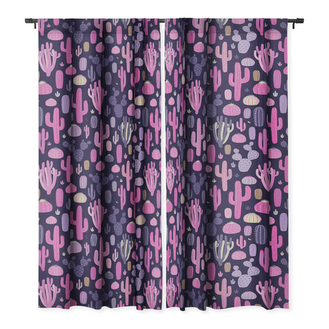 Avenie Midnight Desert Cacti Blackout Non Repeat