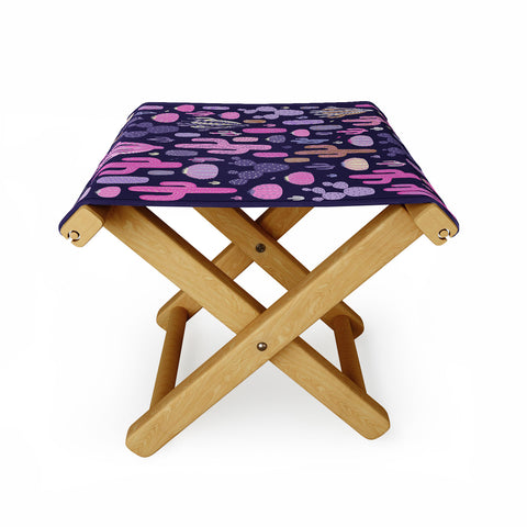 Avenie Midnight Desert Cacti Folding Stool