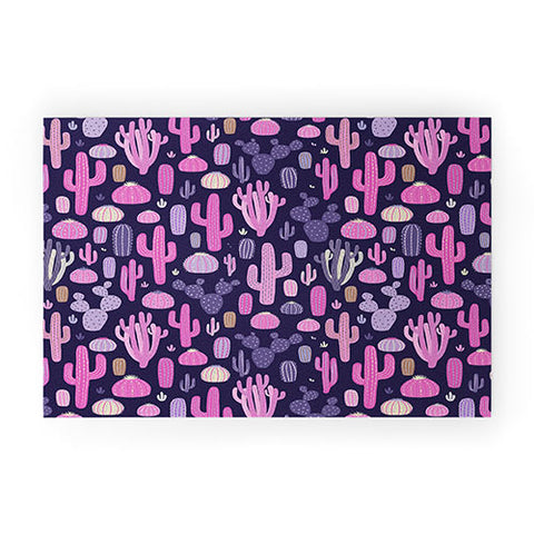 Avenie Midnight Desert Cacti Welcome Mat