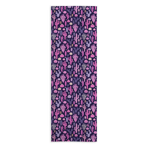 Avenie Midnight Desert Cacti Yoga Towel