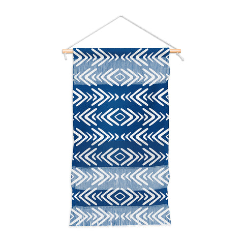 Avenie Minimal Boho Pattern Navy Wall Hanging Portrait