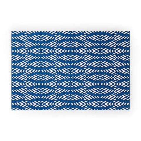 Avenie Minimal Boho Pattern Navy Welcome Mat