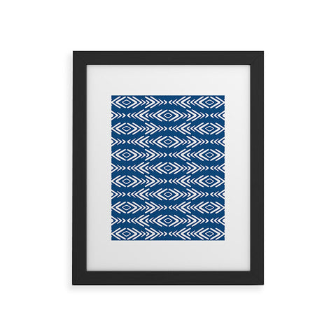 Avenie Minimal Boho Pattern Navy Framed Art Print