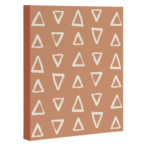 Avenie Modern Boho Triangles Art Canvas