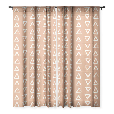 Avenie Modern Boho Triangles Sheer Non Repeat