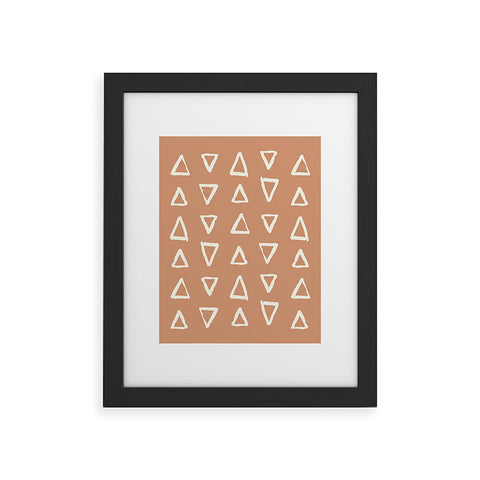 Avenie Modern Boho Triangles Framed Art Print
